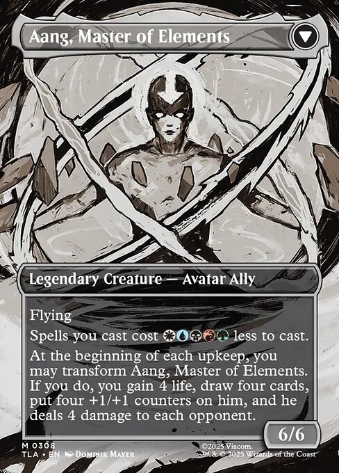 Avatar Aang // Aang, Master of Elements magic the gathering card art
