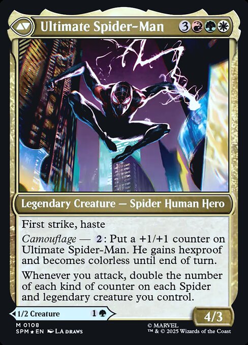 Miles Morales // Ultimate Spider-Man magic the gathering card art