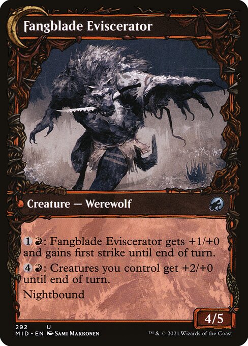 Fangblade Brigand // Fangblade Eviscerator (Innistrad: Midnight Hunt #292)