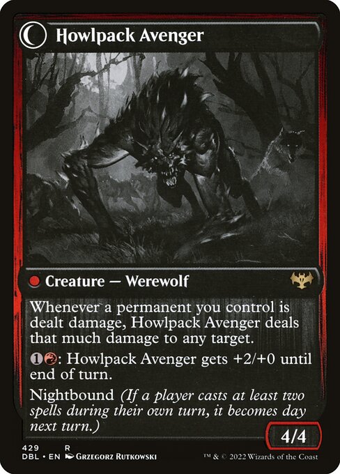 Ill-Tempered Loner // Howlpack Avenger (Innistrad: Double Feature #429)