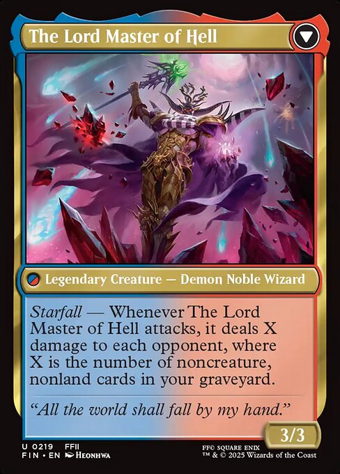 The Lord Master of Hell - Final Fantasy Uncommon Card (Back)