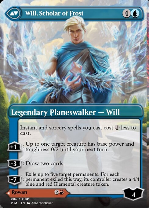 Rowan, Scholar of Sparks // Will, Scholar of Frost (Magic Online Promos #90308)