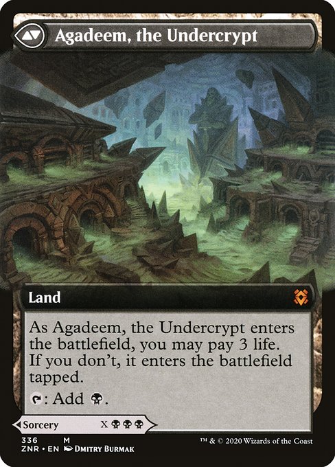 Agadeem's Awakening // Agadeem, the Undercrypt back (znr) 336