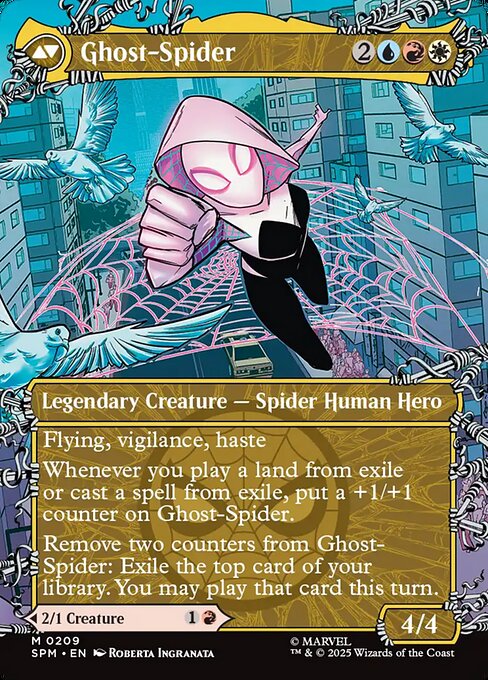 Gwen Stacy // Ghost-Spider magic the gathering card art