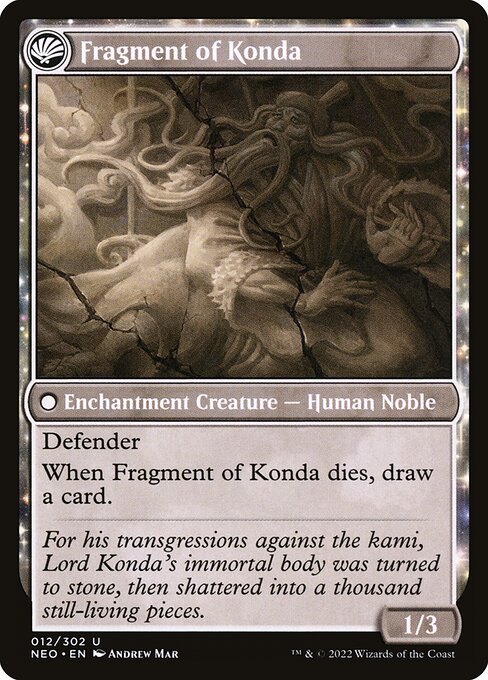 The Fall of Lord Konda // Fragment of Konda (Kamigawa: Neon Dynasty #12)