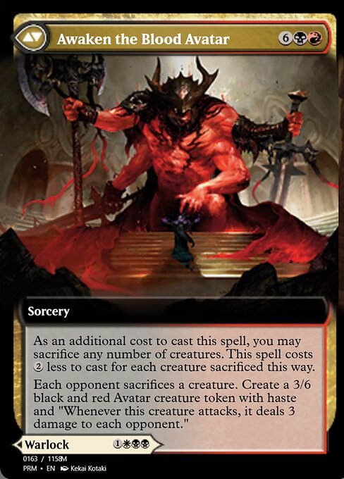 Extus, Oriq Overlord // Awaken the Blood Avatar (Magic Online Promos #90294)
