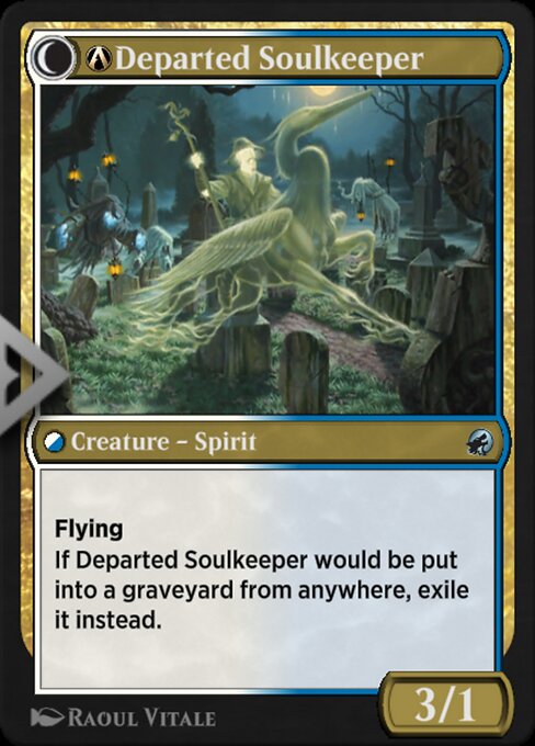 A-Devoted Grafkeeper // A-Departed Soulkeeper (Innistrad: Midnight Hunt #A-218)