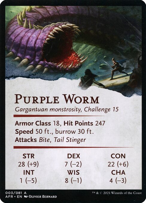 Purple Worm // Purple Worm (Adventures in the Forgotten Realms Art Series #3)