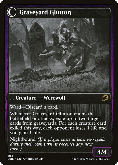 Graveyard Trespasser // Graveyard Glutton (Innistrad: Double Feature #104)