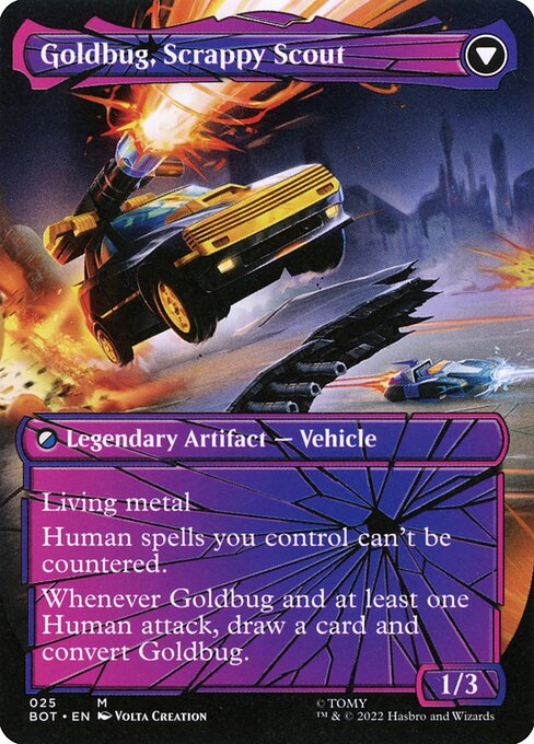 Goldbug, Humanity's Ally // Goldbug, Scrappy Scout (Transformers #25)