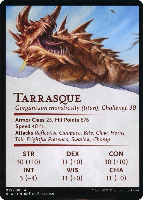 The Tarrasque // Tarrasque (Adventures in the Forgotten Realms Art Series #19)