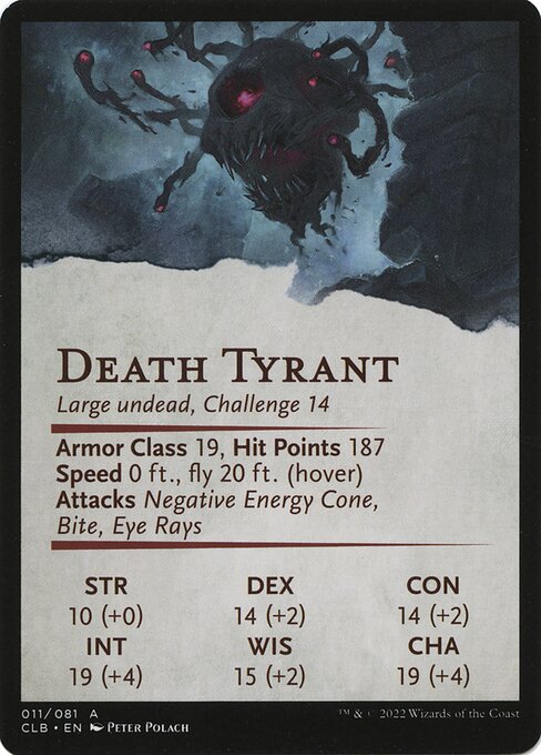 Ghastly Death Tyrant // Ghastly Death Tyrant (Battle for Baldur's Gate Art Series #11)