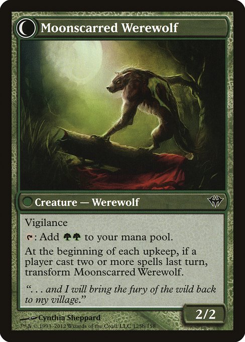 Scorned Villager // Moonscarred Werewolf (dka) 125