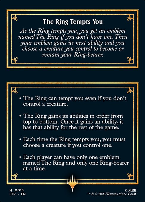The Ring // The Ring Tempts You (Tales of Middle-earth Tokens #H13)