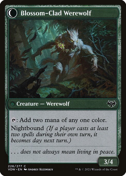Weaver of Blossoms // Blossom-Clad Werewolf (Innistrad: Crimson Vow #226)