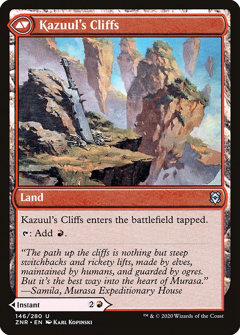 Kazuul's Fury // Kazuul's Cliffs (Zendikar Rising #146)