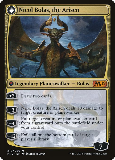 Nicol Bolas, Ravager // Nicol Bolas, The Arisen (Çekirdek Set 2019 #218)