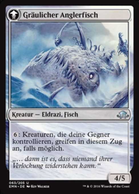 Grizzled Angler // Grisly Anglerfish (Eldritch Moon #63)
