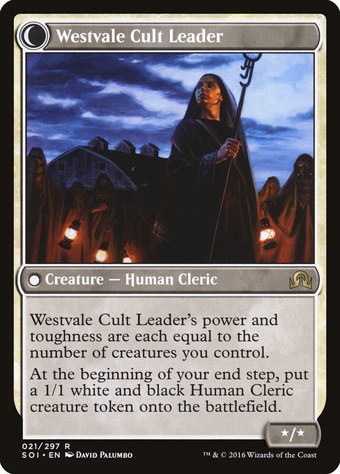 Hanweir Militia Captain // Westvale Cult Leader (Shadows over Innistrad #21)