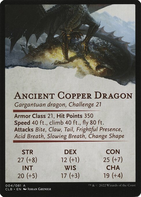 Ancient Copper Dragon // Ancient Copper Dragon (Battle for Baldur's Gate Art Series #4)