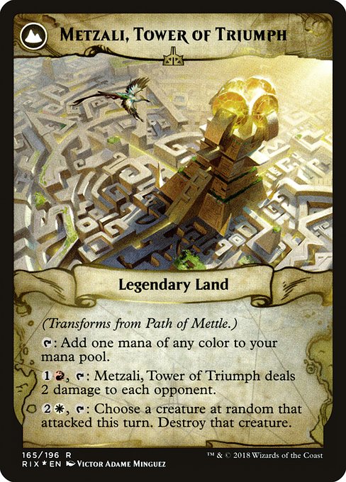 Path of Mettle // Metzali, Tower of Triumph (Rivals of Ixalan Promos #165s)