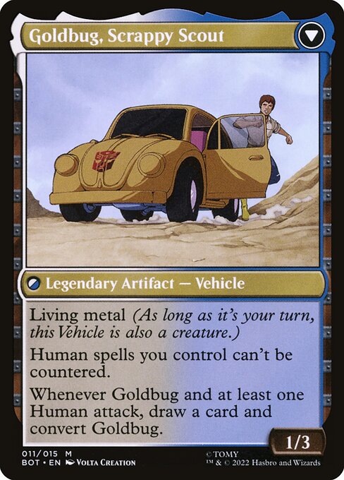 Goldbug, Humanity's Ally // Goldbug, Scrappy Scout back