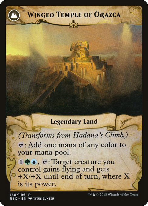 Hadana's Climb // Winged Temple of Orazca (Rivals of Ixalan #158)