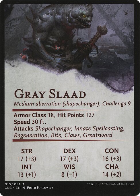 Gray Slaad // Gray Slaad (Battle for Baldur's Gate Art Series #15)