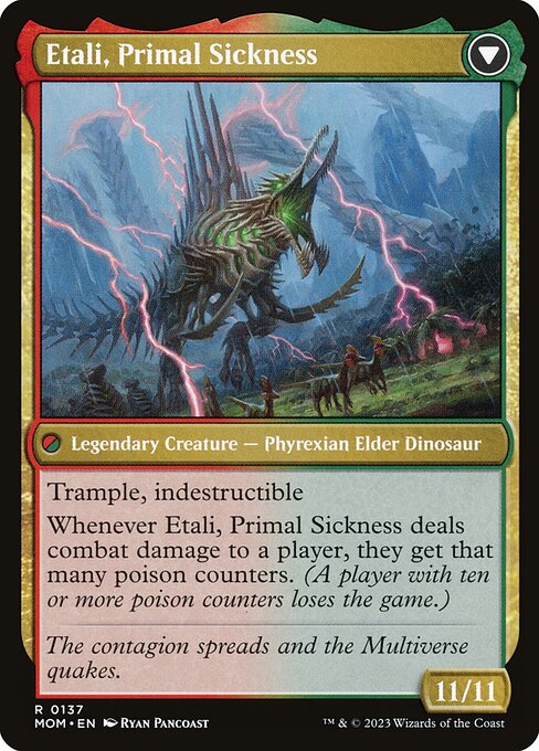 Etali, Primal Conqueror // Etali, Primal Sickness (March of the Machine #137)