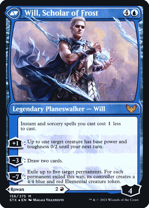Rowan, Scholar of Sparks // Will, Scholar of Frost (Strixhaven: School of Mages Promos #156s)