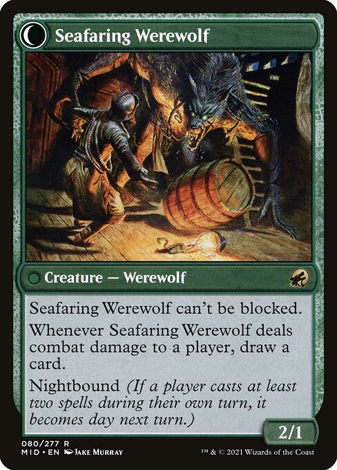 Suspicious Stowaway // Seafaring Werewolf (Innistrad: Midnight Hunt #80)