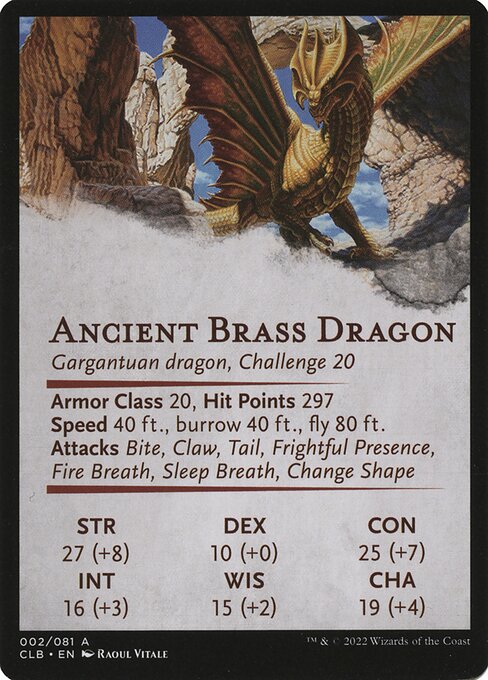 Ancient Brass Dragon // Ancient Brass Dragon (Battle for Baldur's Gate Art Series #2)