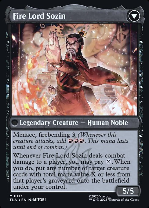The Rise of Sozin // Fire Lord Sozin magic the gathering card art