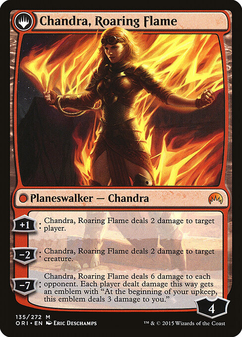 Chandra, Fire of Kaladesh // Chandra, Roaring Flame (plst) ORI-135
