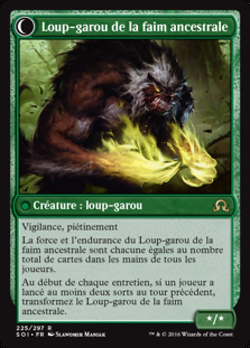 Sage of Ancient Lore // Werewolf of Ancient Hunger (Shadows over Innistrad #225)