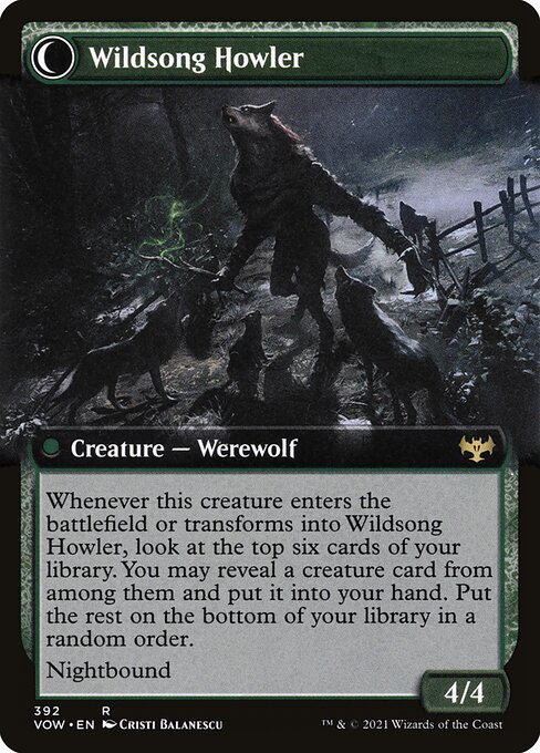 Howlpack Piper // Wildsong Howler (Innistrad: Crimson Vow #392)