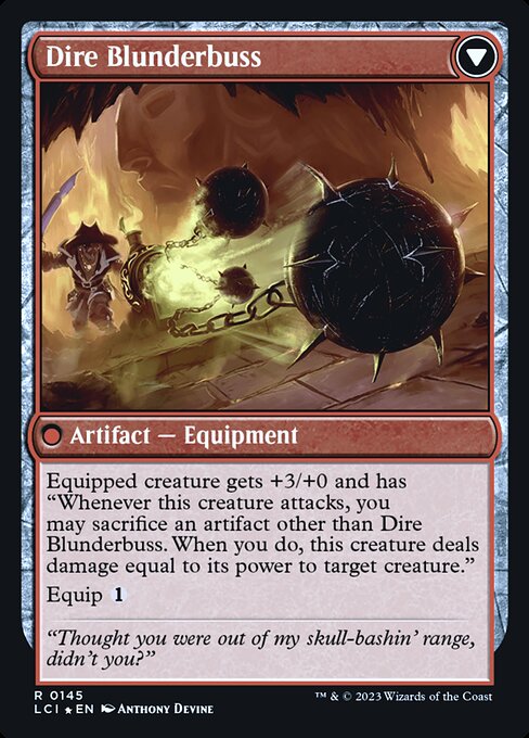 Dire Flail // Dire Blunderbuss (The Lost Caverns of Ixalan Promos #145s)