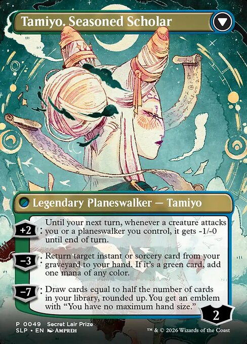 Tamiyo, Inquisitive Student // Tamiyo, Seasoned Scholar back