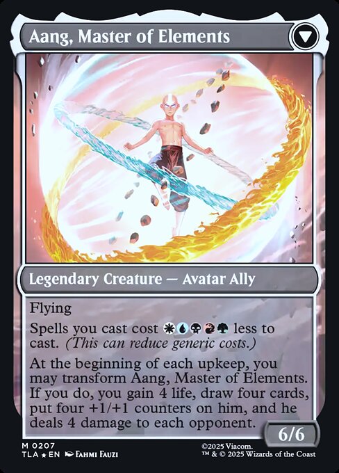 Avatar Aang // Aang, Master of Elements magic the gathering card art