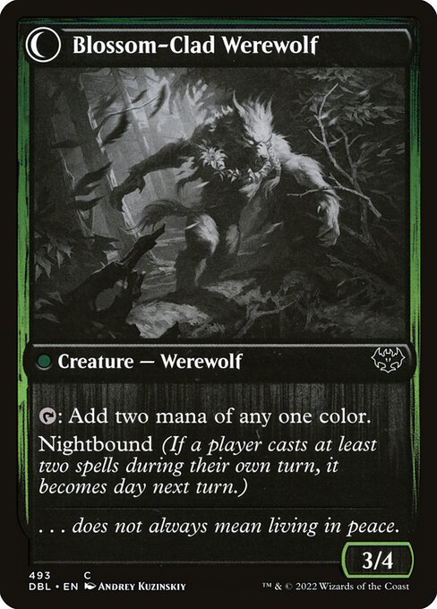 Weaver of Blossoms // Blossom-Clad Werewolf (Innistrad: Double Feature #493)