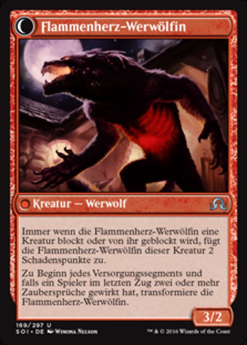 Kessig Forgemaster // Flameheart Werewolf (Shadows over Innistrad #169)
