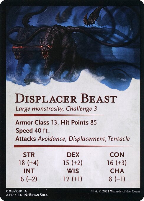 Displacer Beast // Displacer Beast (Adventures in the Forgotten Realms Art Series #8)