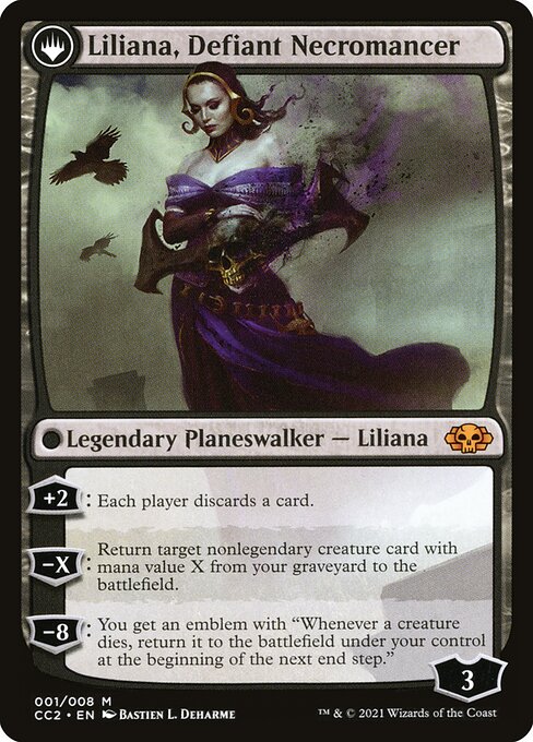 Liliana, Heretical Healer // Liliana, Defiant Necromancer back (cc2) 1