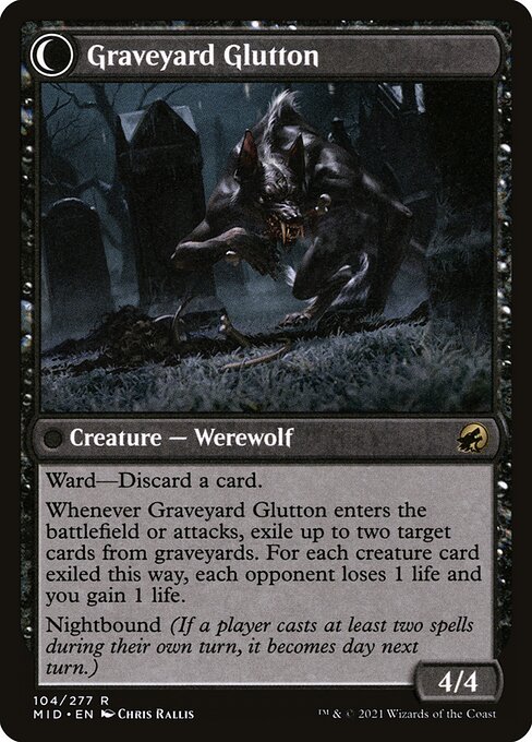 Graveyard Trespasser // Graveyard Glutton (Innistrad: Midnight Hunt #104)