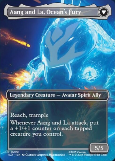 Aang, Swift Savior // Aang and La, Ocean's Fury magic the gathering card art