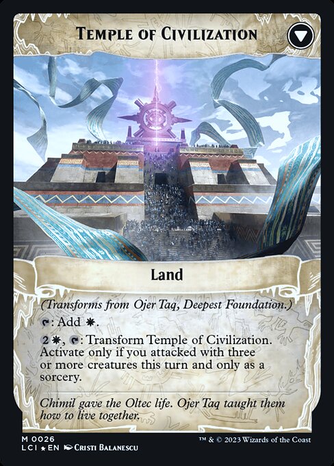 Ojer Taq, Deepest Foundation // Temple of Civilization (The Lost Caverns of Ixalan Promos #26s)