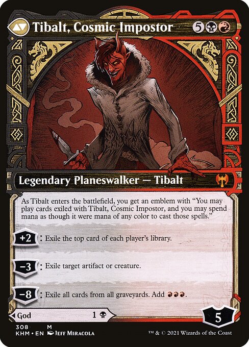 Valki, God of Lies // Tibalt, Cosmic Impostor back (khm) 308