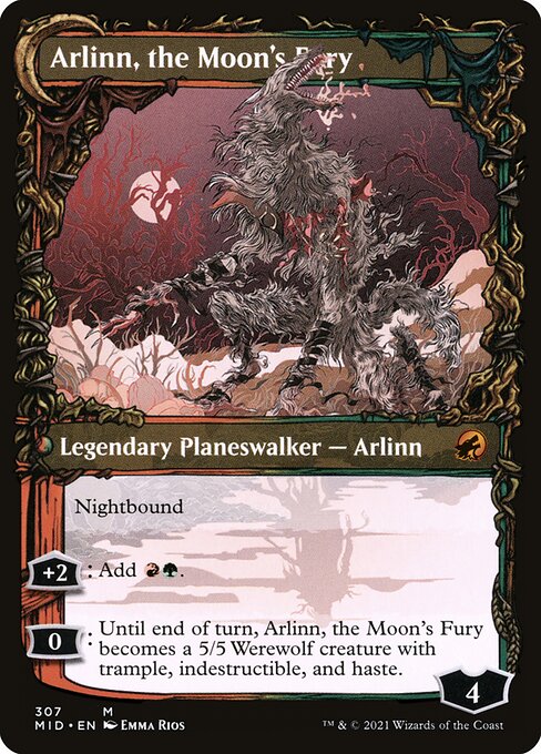 Arlinn, the Pack's Hope // Arlinn, the Moon's Fury (Innistrad: Midnight Hunt #307)