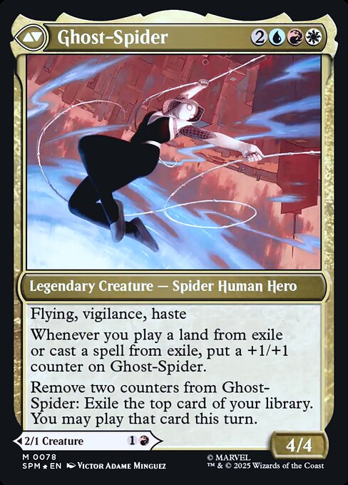 Gwen Stacy // Ghost-Spider magic the gathering card art