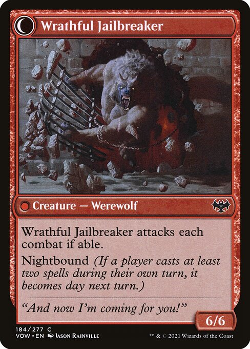 Weary Prisoner // Wrathful Jailbreaker (Innistrad: Crimson Vow #184)